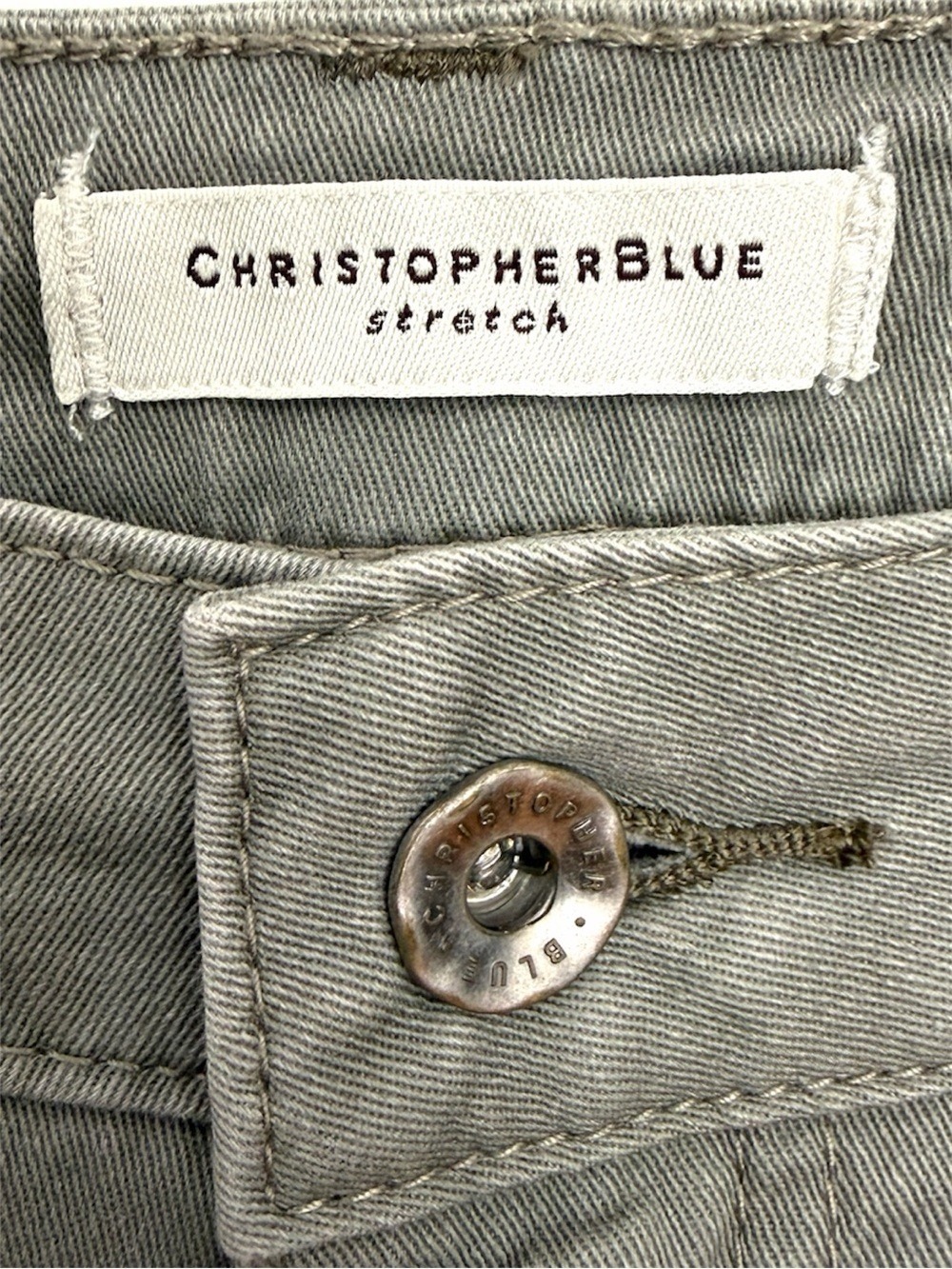 NWT Christopher Blue ZENN Cargo Cropped Pants Size 10 Green Mid Rise RIC Stretch - Picture 6 of 10